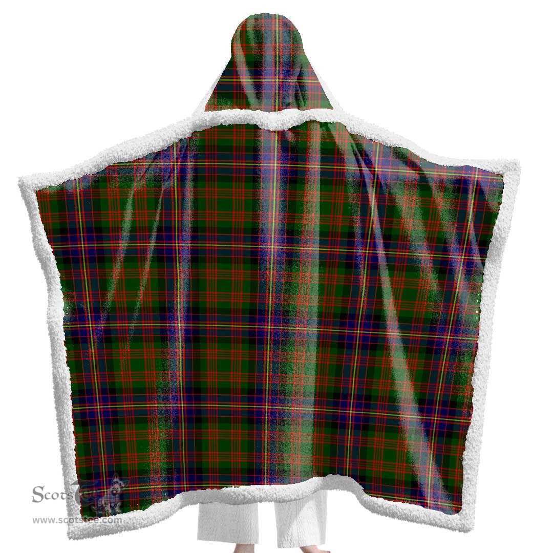 ScotsTee Shop Scottish Cochrane Modern Clan Tartan Sherpa Hooded Blanket Wearable Cuddle Throw Warm Cozy