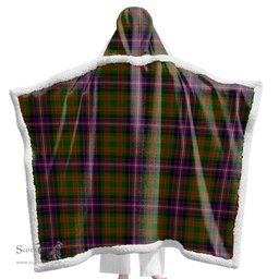ScotsTee Shop Scottish Cochrane Modern Clan Tartan Sherpa Hooded Blanket Wearable Cuddle Throw Warm Cozy