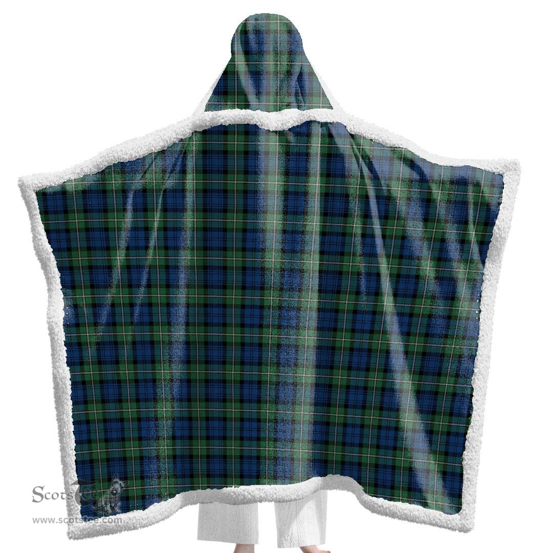 ScotsTee Shop Scottish Forbes Ancient Clan Tartan Sherpa Hooded Blanket Wearable Cuddle Throw Warm Cozy