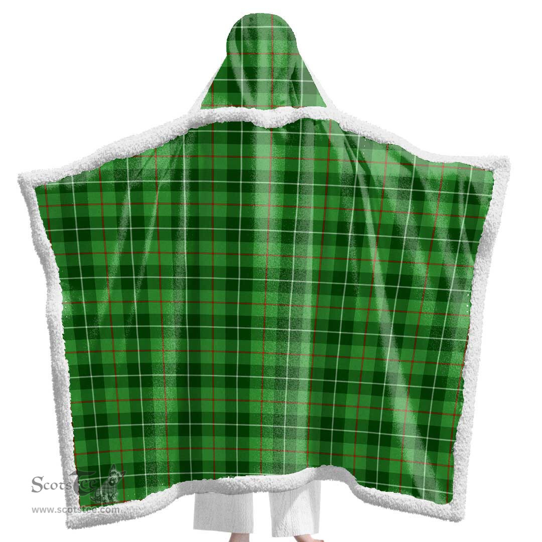 ScotsTee Shop Scottish Galloway District Clan Tartan Sherpa Hooded Blanket Wearable Cuddle Throw Warm Cozy