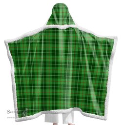 ScotsTee Shop Scottish Galloway District Clan Tartan Sherpa Hooded Blanket Wearable Cuddle Throw Warm Cozy