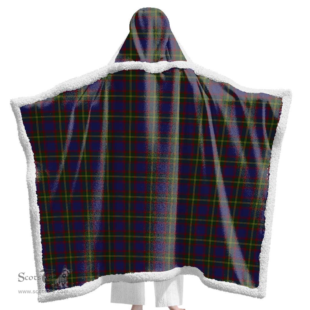 ScotsTee Shop Scottish Durie Clan Tartan Sherpa Hooded Blanket Wearable Cuddle Throw Warm Cozy