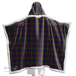 ScotsTee Shop Scottish Durie Clan Tartan Sherpa Hooded Blanket Wearable Cuddle Throw Warm Cozy