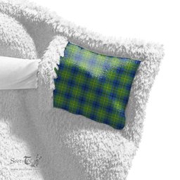 ScotsTee Shop Scottish Johnston Ancient Clan Crest Tartan Sherpa Hooded Blanket Wearable Cuddle Throw Warm Cozy