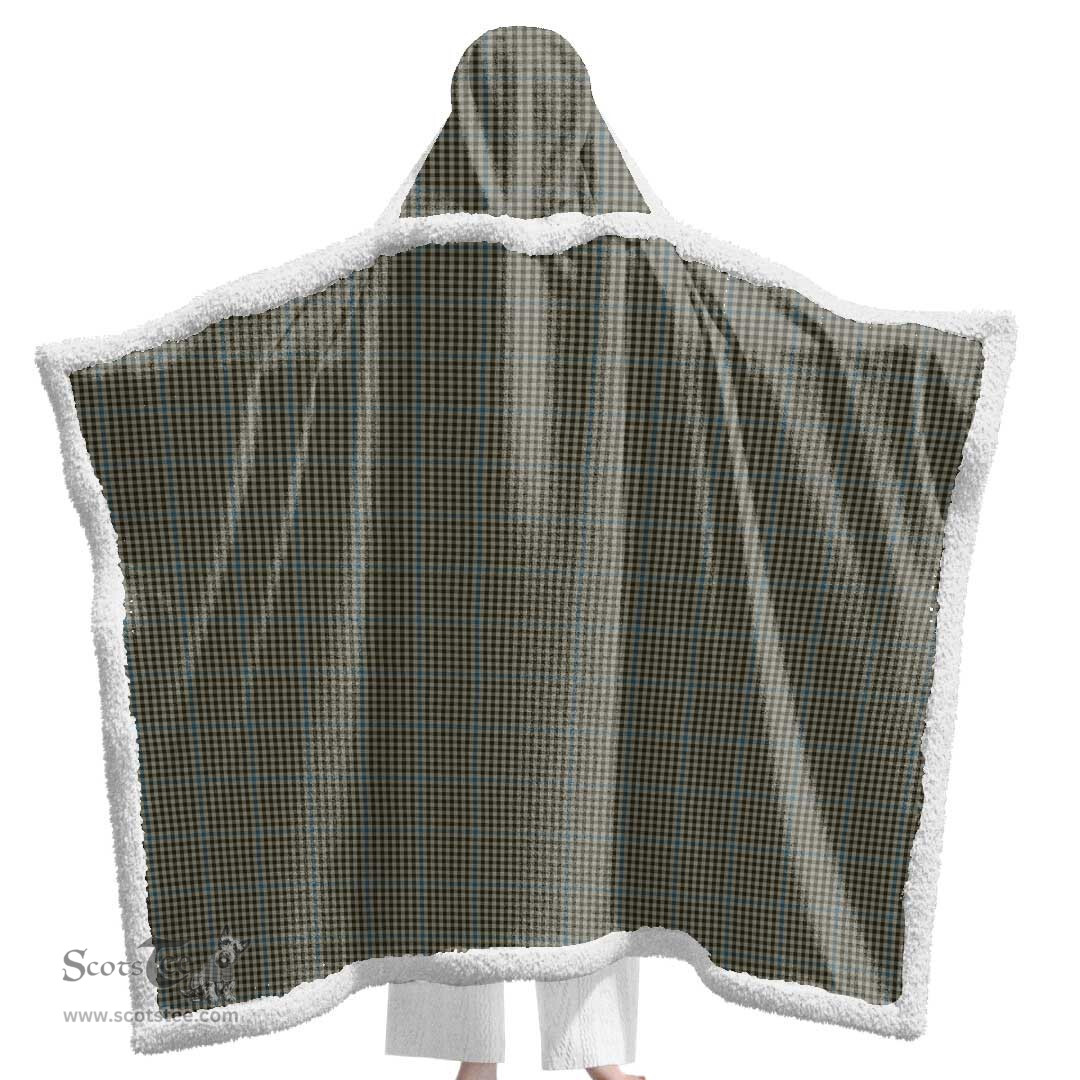 ScotsTee Shop Scottish Haig Check Clan Tartan Sherpa Hooded Blanket Wearable Cuddle Throw Warm Cozy