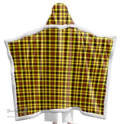 ScotsTee Shop Scottish Jardine Clan Tartan Sherpa Hooded Blanket Wearable Cuddle Throw Warm Cozy