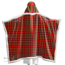 ScotsTee Shop Scottish Hepburn Clan Tartan Sherpa Hooded Blanket Wearable Cuddle Throw Warm Cozy