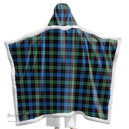 ScotsTee Shop Scottish Guthrie Ancient Clan Tartan Sherpa Hooded Blanket Wearable Cuddle Throw Warm Cozy