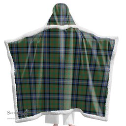 ScotsTee Shop Scottish Cochrane Ancient Clan Tartan Sherpa Hooded Blanket Wearable Cuddle Throw Warm Cozy