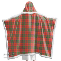 ScotsTee Shop Scottish Grant Ancient Clan Tartan Sherpa Hooded Blanket Wearable Cuddle Throw Warm Cozy