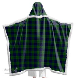 ScotsTee Shop Scottish Keith Modern Clan Tartan Sherpa Hooded Blanket Wearable Cuddle Throw Warm Cozy