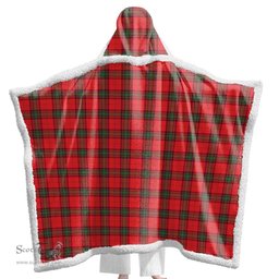 ScotsTee Shop Scottish Seton Modern Clan Tartan Sherpa Hooded Blanket Wearable Cuddle Throw Warm Cozy