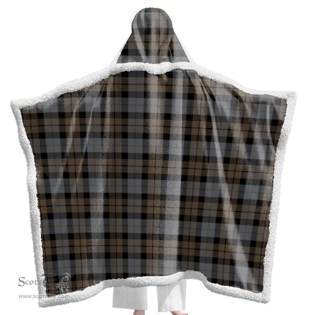 ScotsTee Shop Scottish MacKay Weathered Clan Tartan Sherpa Hooded Blanket Wearable Cuddle Throw Warm Cozy