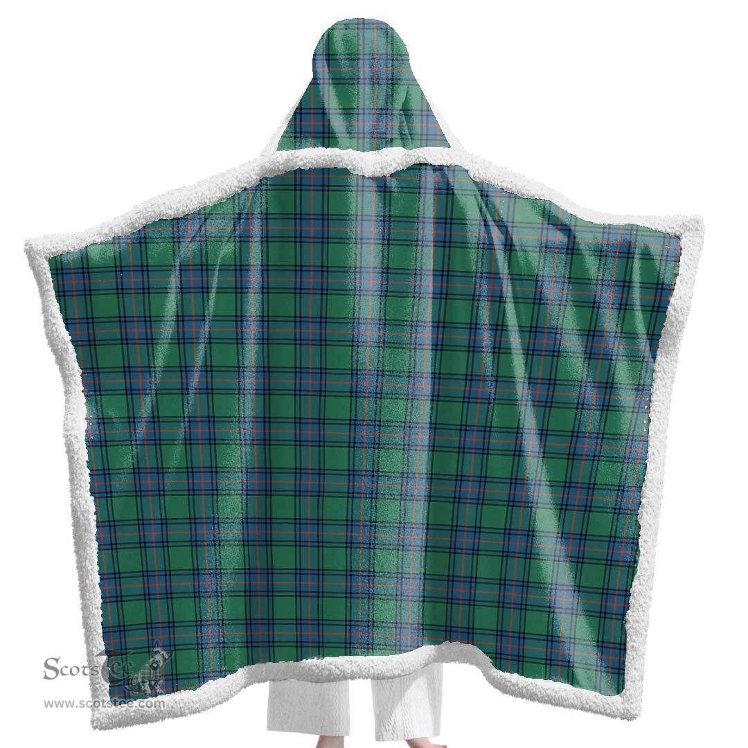 ScotsTee Shop Scottish Shaw Ancient Clan Tartan Sherpa Hooded Blanket Wearable Cuddle Throw Warm Cozy