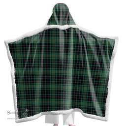 ScotsTee Shop Scottish MacAulay Hunting Ancient Clan Tartan Sherpa Hooded Blanket Wearable Cuddle Throw Warm Cozy