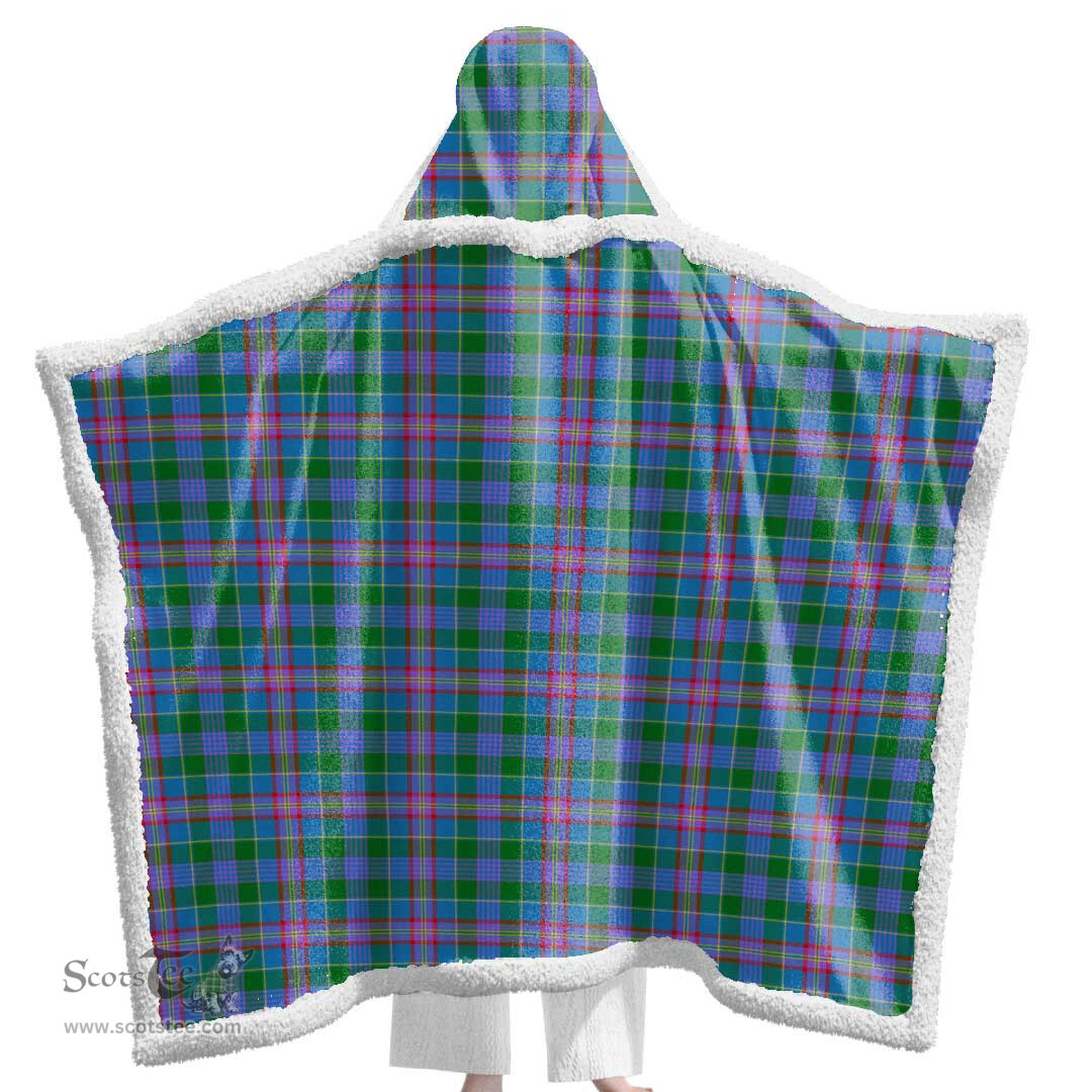 ScotsTee Shop Scottish Ralston Clan Tartan Sherpa Hooded Blanket Wearable Cuddle Throw Warm Cozy