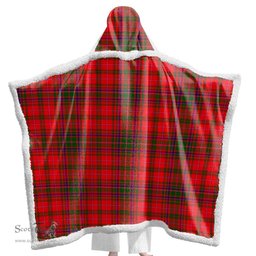 ScotsTee Shop Scottish MacDougall Modern Clan Tartan Sherpa Hooded Blanket Wearable Cuddle Throw Warm Cozy