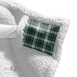 ScotsTee Shop Scottish MacKenzie Dress Modern Clan Tartan Sherpa Hooded Blanket Wearable Cuddle Throw Warm Cozy