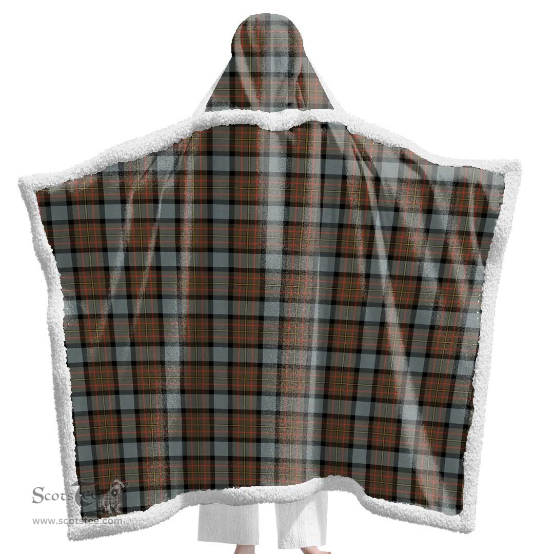 ScotsTee Shop Scottish MacLaren Weathered Clan Tartan Sherpa Hooded Blanket Wearable Cuddle Throw Warm Cozy