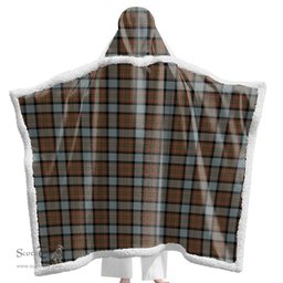 ScotsTee Shop Scottish MacLaren Weathered Clan Tartan Sherpa Hooded Blanket Wearable Cuddle Throw Warm Cozy