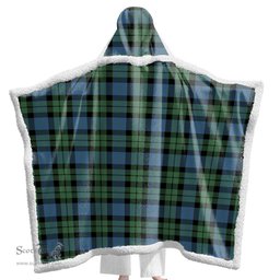 ScotsTee Shop Scottish MacKay Ancient Clan Tartan Sherpa Hooded Blanket Wearable Cuddle Throw Warm Cozy