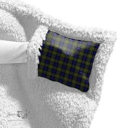 ScotsTee Shop Scottish MacLaren Modern Clan Crest Tartan Sherpa Hooded Blanket Wearable Cuddle Throw Warm Cozy