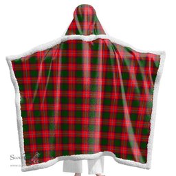 ScotsTee Shop Scottish Rattray Modern Clan Tartan Sherpa Hooded Blanket Wearable Cuddle Throw Warm Cozy