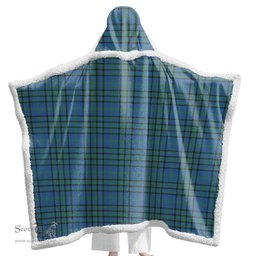 ScotsTee Shop Scottish Matheson Hunting Ancient Clan Tartan Sherpa Hooded Blanket Wearable Cuddle Throw Warm Cozy