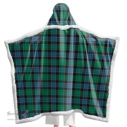ScotsTee Shop Scottish Stewart Old Ancient Clan Tartan Sherpa Hooded Blanket Wearable Cuddle Throw Warm Cozy