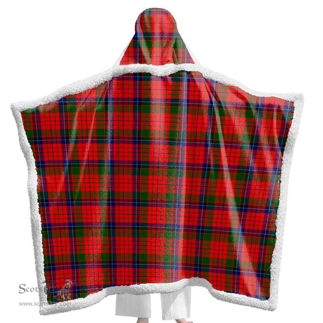 ScotsTee Shop Scottish Nicolson Modern Clan Tartan Sherpa Hooded Blanket Wearable Cuddle Throw Warm Cozy