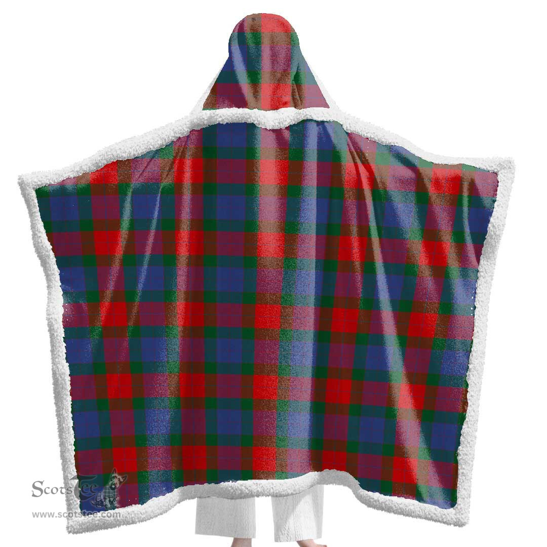 ScotsTee Shop Scottish Mar Clan Tartan Sherpa Hooded Blanket Wearable Cuddle Throw Warm Cozy