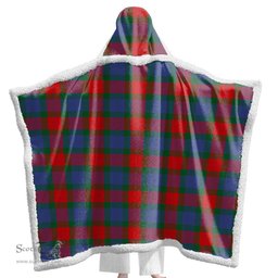 ScotsTee Shop Scottish Mar Clan Tartan Sherpa Hooded Blanket Wearable Cuddle Throw Warm Cozy