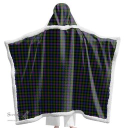 ScotsTee Shop Scottish Murray of Atholl Modern Clan Tartan Sherpa Hooded Blanket Wearable Cuddle Throw Warm Cozy