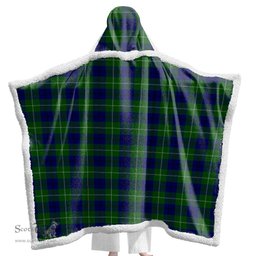 ScotsTee Shop Scottish Oliphant Modern Clan Tartan Sherpa Hooded Blanket Wearable Cuddle Throw Warm Cozy