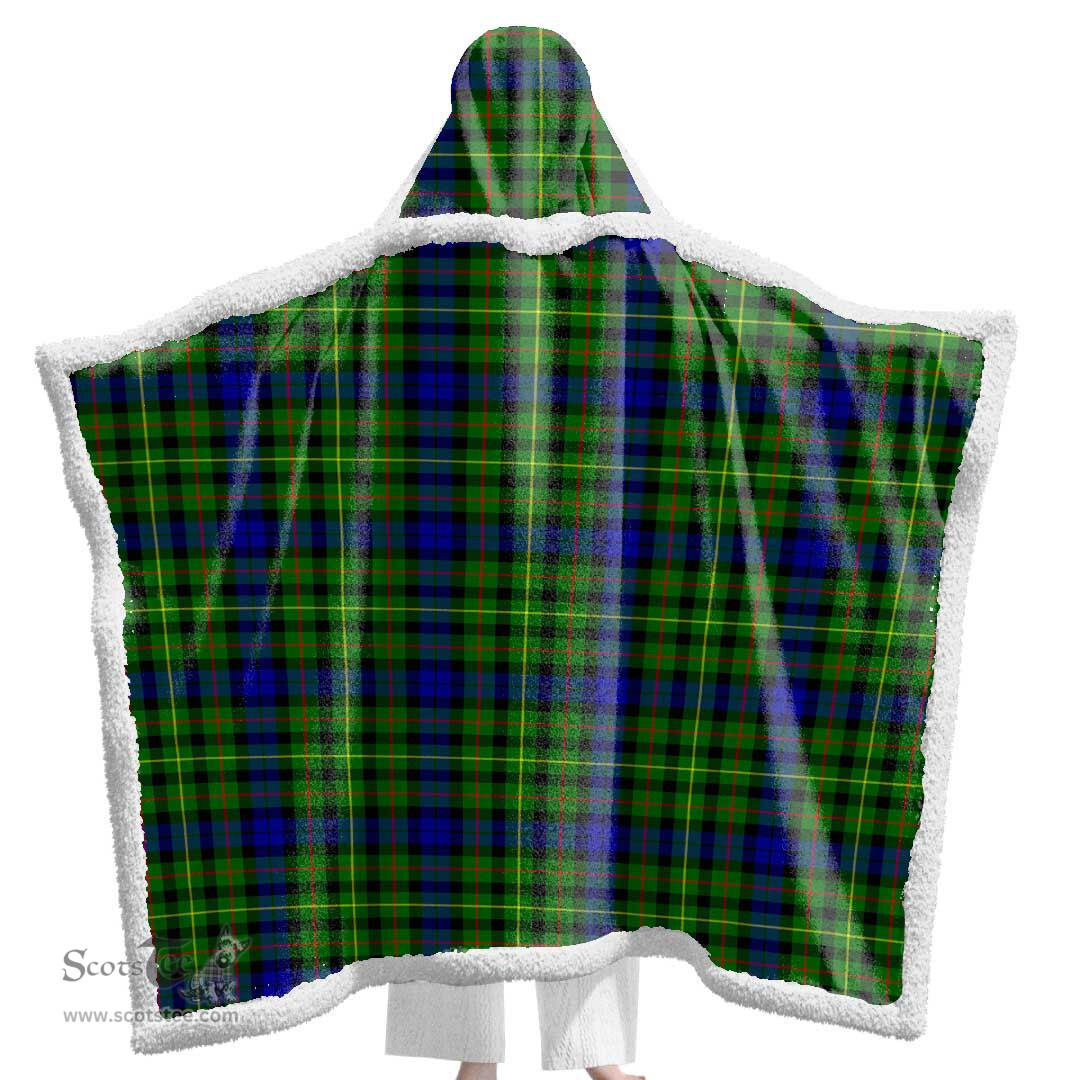 ScotsTee Shop Scottish Rollo Modern Clan Tartan Sherpa Hooded Blanket Wearable Cuddle Throw Warm Cozy
