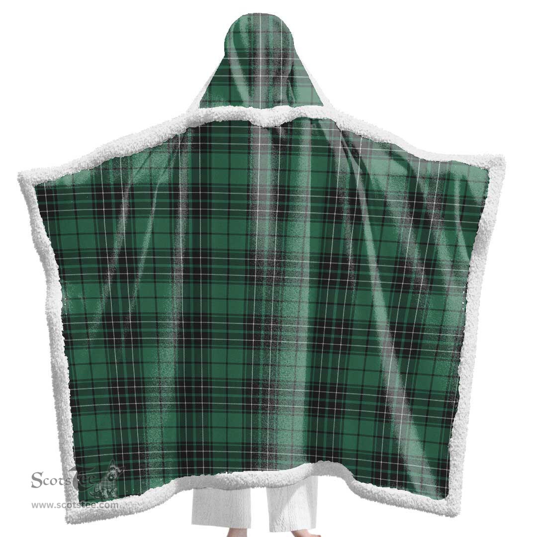 ScotsTee Shop Scottish MacLean Hunting Ancient Clan Tartan Sherpa Hooded Blanket Wearable Cuddle Throw Warm Cozy
