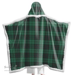 ScotsTee Shop Scottish MacLean Hunting Ancient Clan Tartan Sherpa Hooded Blanket Wearable Cuddle Throw Warm Cozy