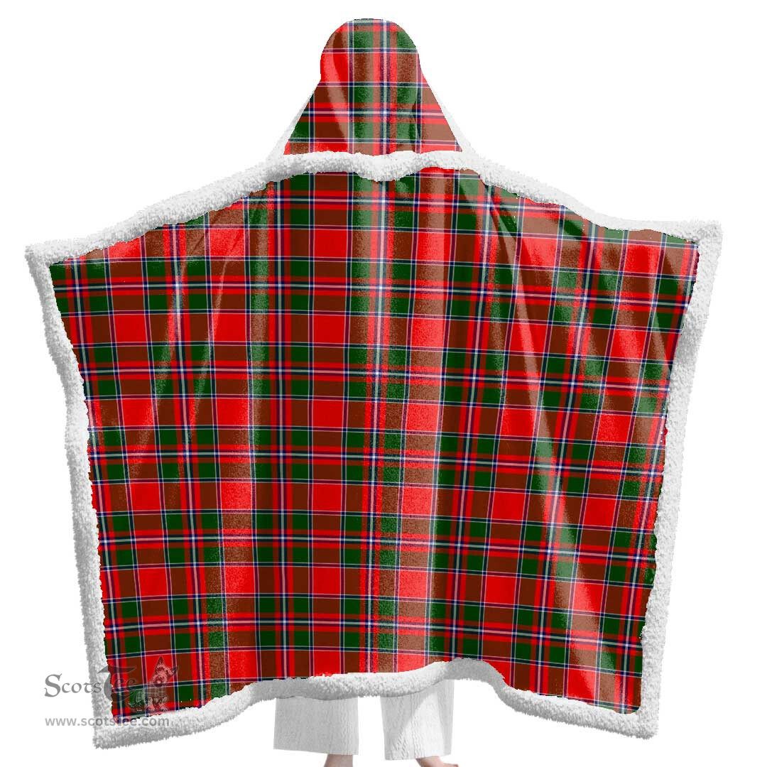 ScotsTee Shop Scottish Spens Modern Clan Tartan Sherpa Hooded Blanket Wearable Cuddle Throw Warm Cozy