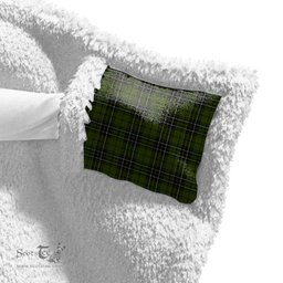 ScotsTee Shop Scottish MacLean Hunting Clan Tartan Sherpa Hooded Blanket Wearable Cuddle Throw Warm Cozy
