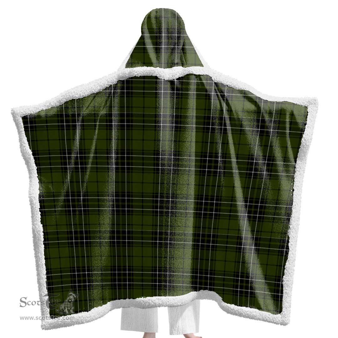 ScotsTee Shop Scottish MacLean Hunting Clan Tartan Sherpa Hooded Blanket Wearable Cuddle Throw Warm Cozy