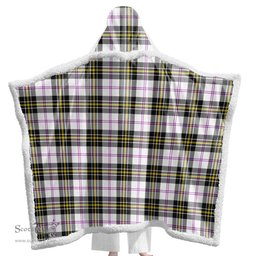 ScotsTee Shop Scottish MacPherson Dress Modern Clan Tartan Sherpa Hooded Blanket Wearable Cuddle Throw Warm Cozy