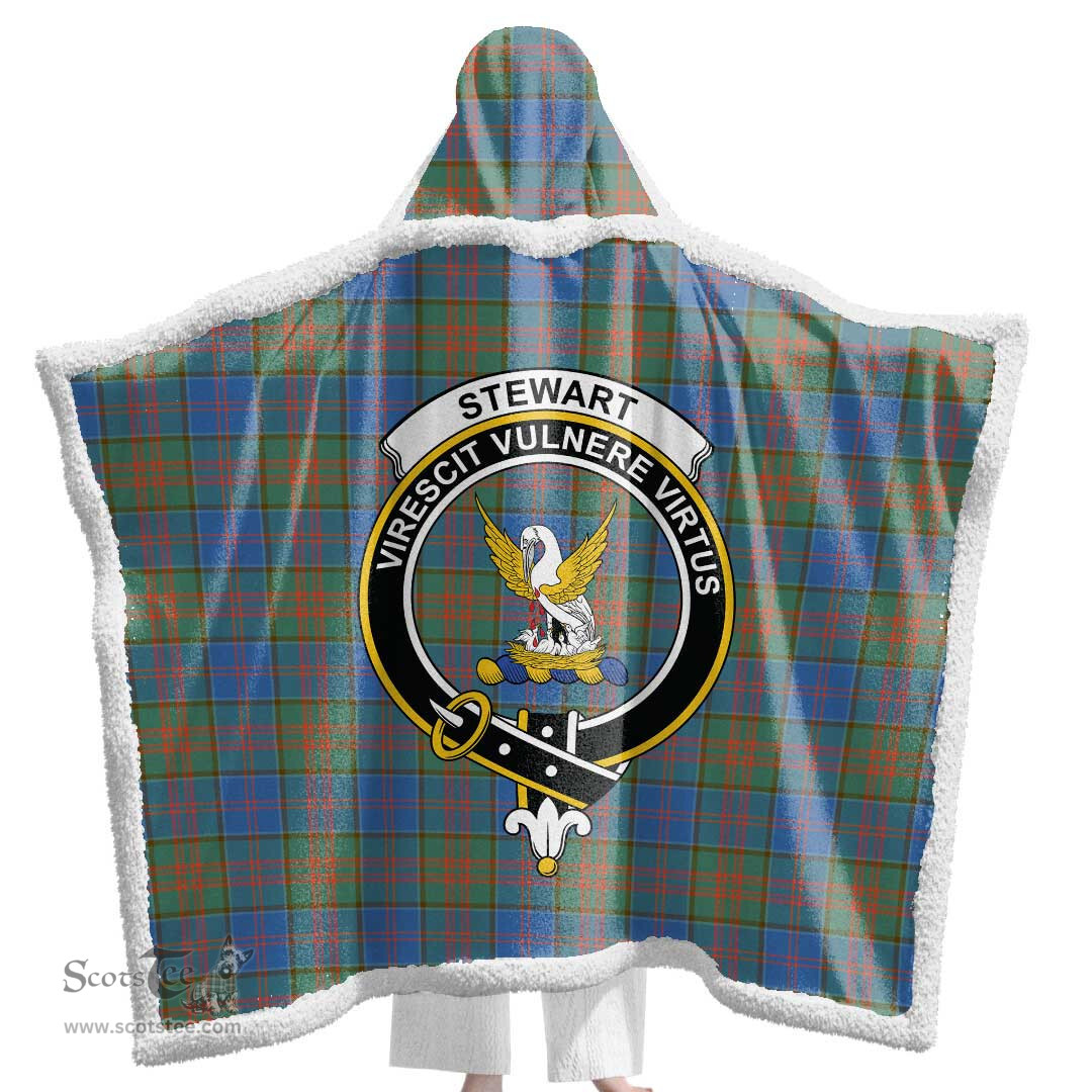 ScotsTee Shop Scottish Stewart of Appin Hunting Ancient Clan Crest Tartan Sherpa Hooded Blanket Wearable Cuddle Throw Warm Cozy