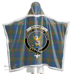 ScotsTee Shop Scottish Stewart of Appin Hunting Ancient Clan Crest Tartan Sherpa Hooded Blanket Wearable Cuddle Throw Warm Cozy