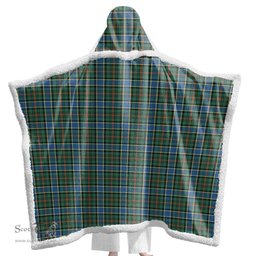 ScotsTee Shop Scottish Ogilvie Hunting Ancient Clan Tartan Sherpa Hooded Blanket Wearable Cuddle Throw Warm Cozy
