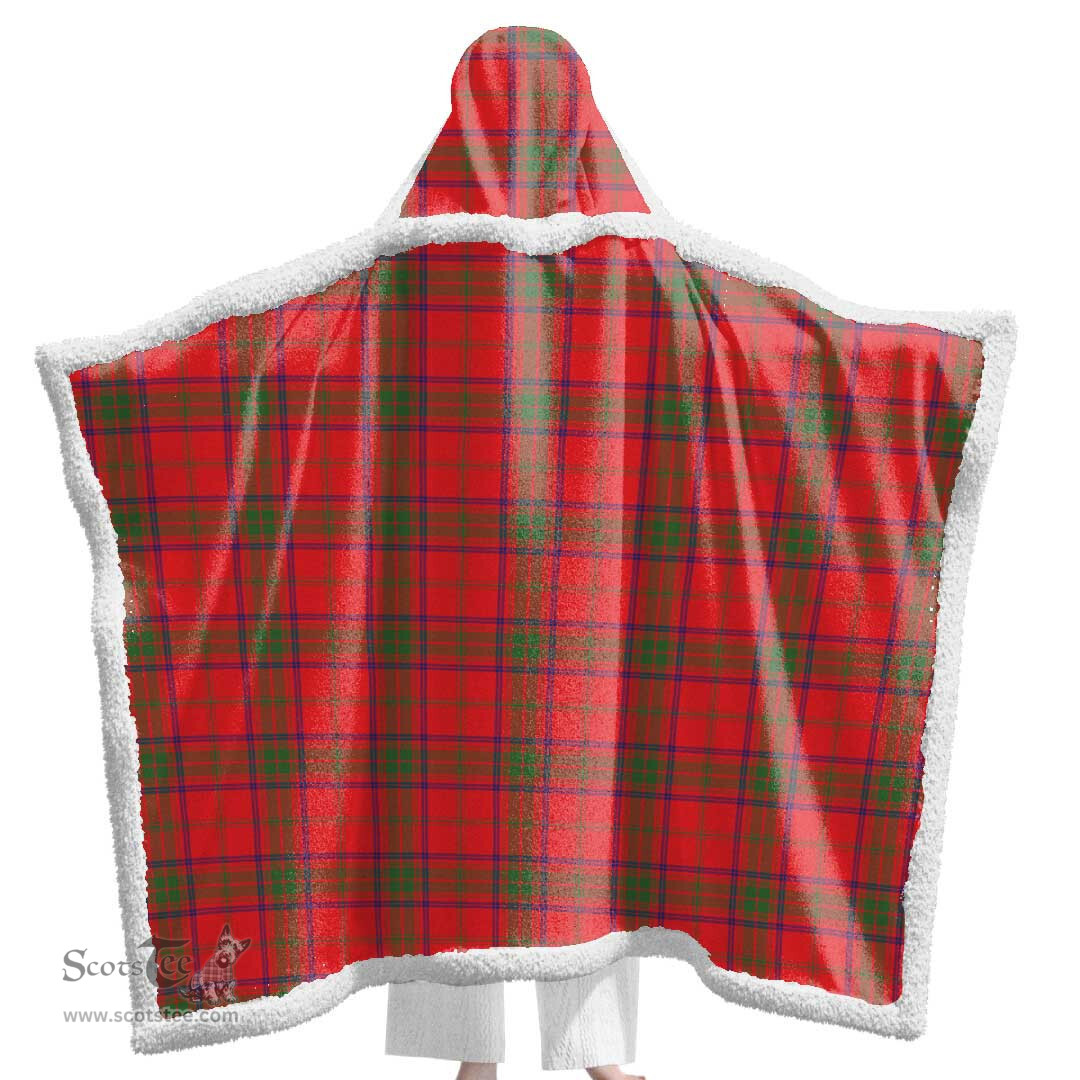 ScotsTee Shop Scottish Ross Modern Clan Tartan Sherpa Hooded Blanket Wearable Cuddle Throw Warm Cozy