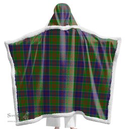 ScotsTee Shop Scottish Stewart of Appin Hunting Modern Clan Tartan Sherpa Hooded Blanket Wearable Cuddle Throw Warm Cozy