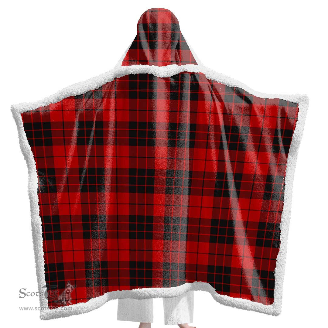 ScotsTee Shop Scottish MacLeod of Raasay Clan Tartan Sherpa Hooded Blanket Wearable Cuddle Throw Warm Cozy
