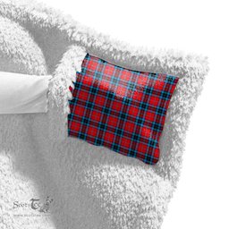 ScotsTee Shop Scottish MacTavish Modern Clan Tartan Sherpa Hooded Blanket Wearable Cuddle Throw Warm Cozy