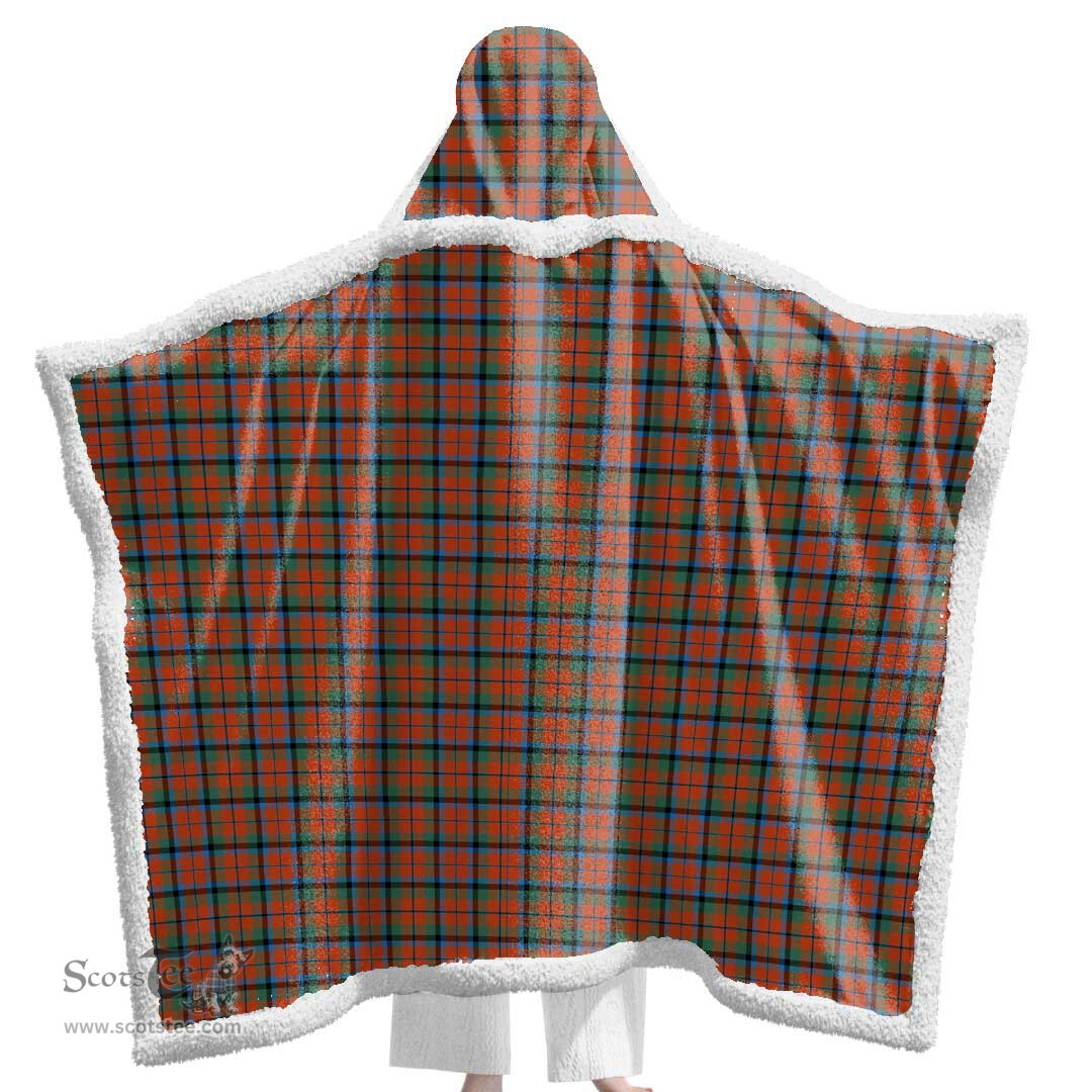 ScotsTee Shop Scottish MacNaughton Ancient Clan Tartan Sherpa Hooded Blanket Wearable Cuddle Throw Warm Cozy
