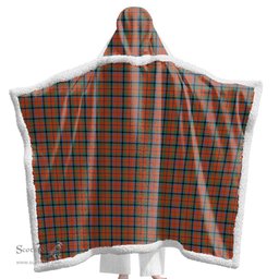 ScotsTee Shop Scottish MacNaughton Ancient Clan Tartan Sherpa Hooded Blanket Wearable Cuddle Throw Warm Cozy